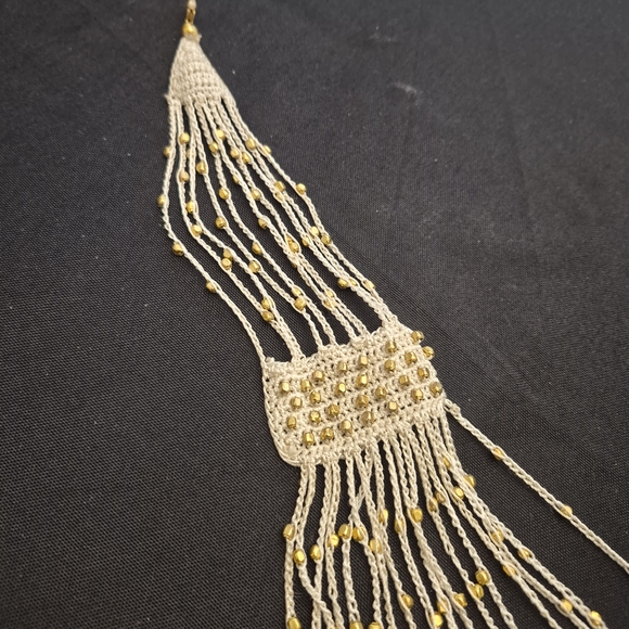 Elegant Gold Beaded Necklace - Picture 4 of 6